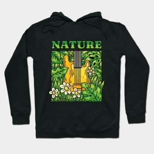 Electric Guitar With Plants and Flowers Hoodie